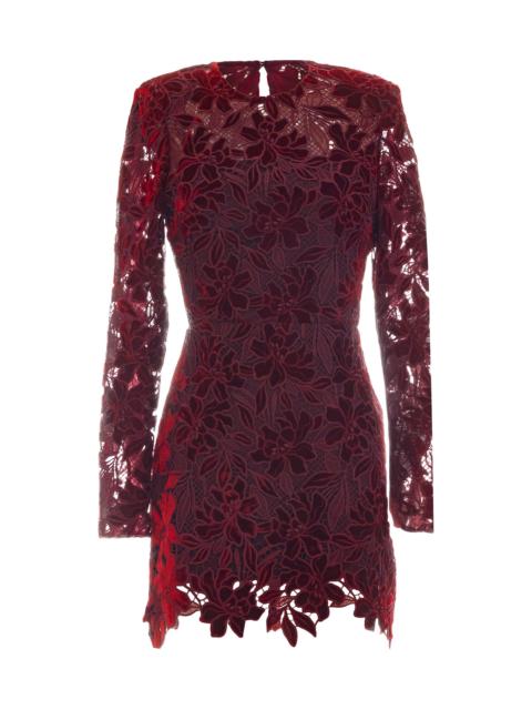 Dress The Population Women's Stassi Lace Cocktail Minidress - Oxblood