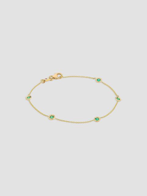 ROBERTO COIN Women's Diamonds By The Inch 18K Yellow Gold & Emerald Station Bracelet/7" - Emerald