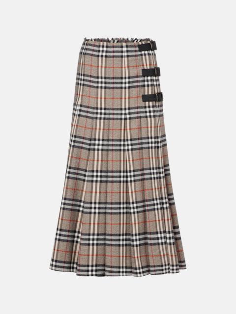 Burberry wool midi skirt
