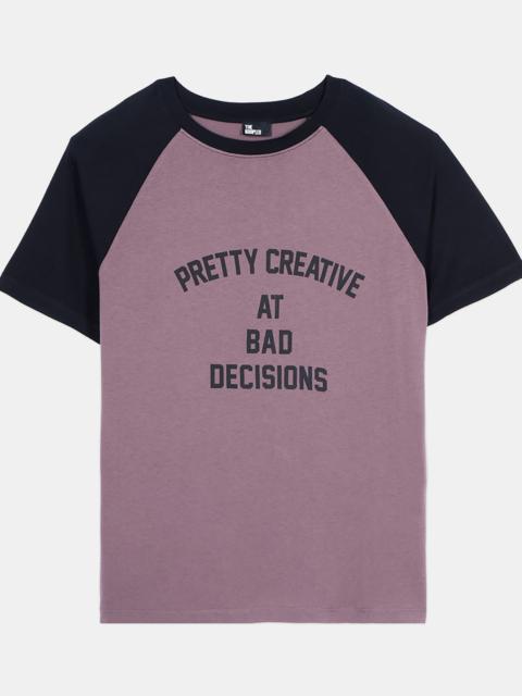 The Kooples BROWN SCREEN PRINTED T-SHIRT