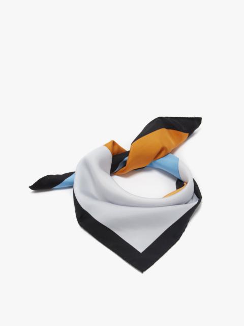 Victoria Beckham Colour Block Silk Scarf In Marina