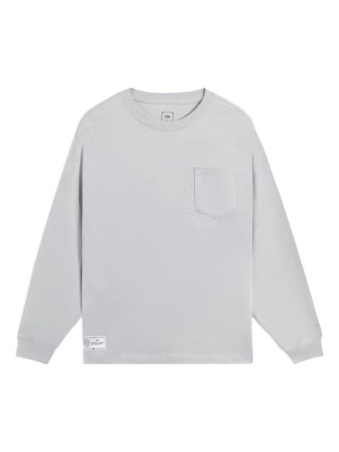 Li-Ning Lifestyle Classic Cotton Long Sleeve Top 'Grey' AHSS751-6