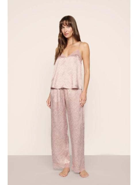 eberjey Washable Silk Printed Lace Cami & Pant Set
