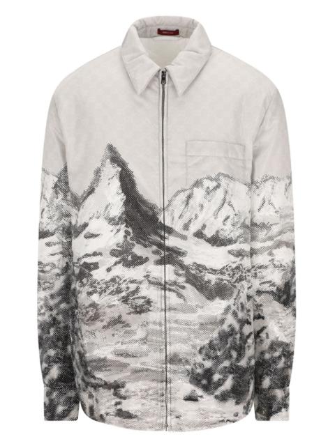 GUCCI mountain-print zip-up jacket