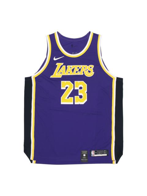 Nike Nike NBA Authentic AU Player Edition Los Angeles Lakers LeBron James No. 23 Basketball Jersey/Vest P