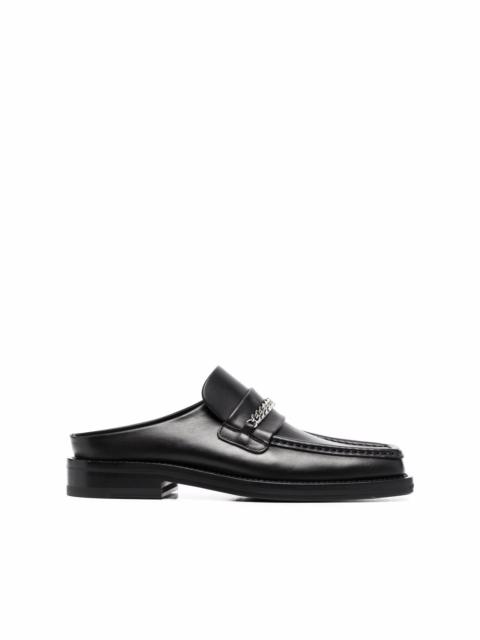 Martine Rose square-toe leather loafers