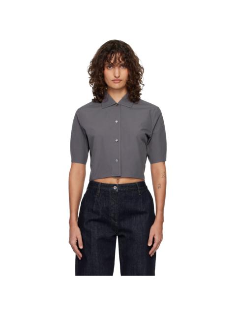 Jil Sander Gray Technical Faille Shirt