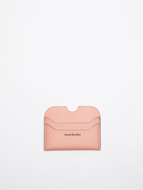 Leather card holder - Salmon pink