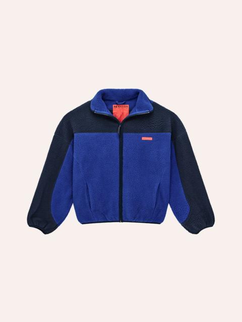 P.E NATION THE DREAM SHERPA JACKET IN DEEP BLUE