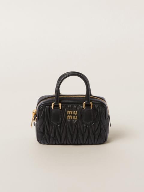 Matelassé nappa leather top-handle mini-bag