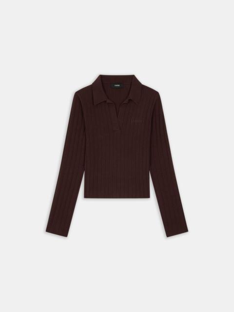 AMIRI WOMEN'S AMIRI SOFT RIB KNIT POLO