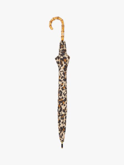 HERIOT LEOPARD WHANGEE HANDLE STICK UMBRELLA | ACC-030