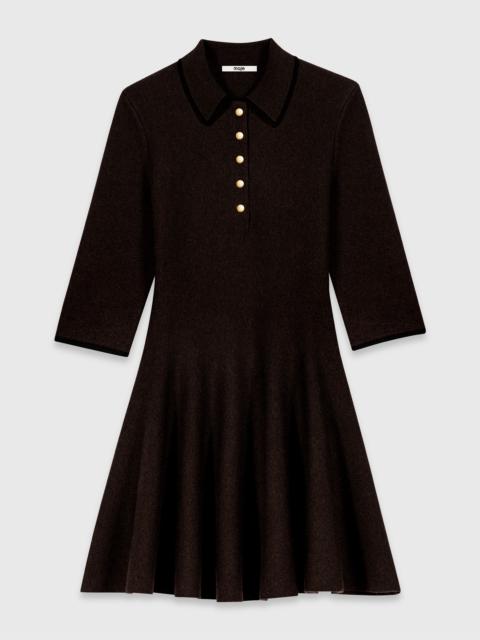 maje Knit polo dress