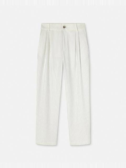 VERSACE JEANS COUTURE Pinstripe Pleated Pants
