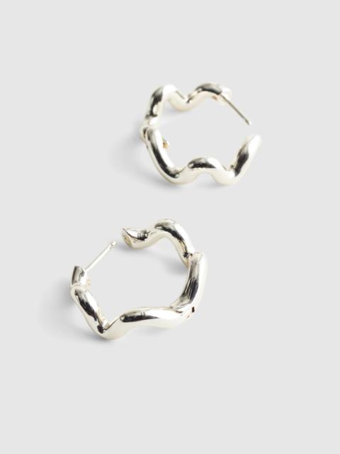 Madewell Wavy Double-Hoop Huggie Earrings