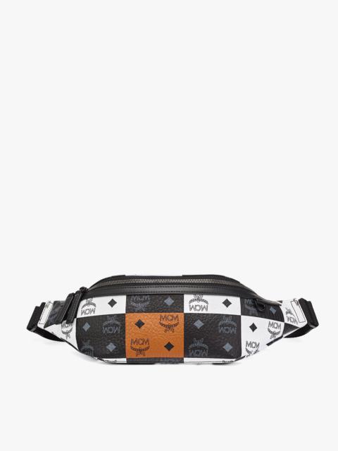 MCM Fursten Belt Bag in Checkerboard Visetos