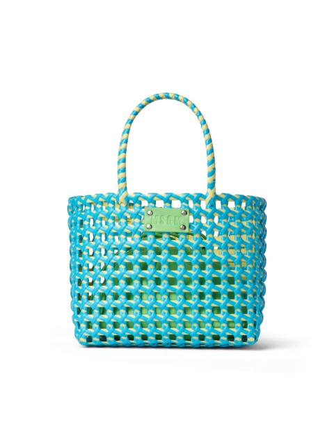 Woven tote bag with logo