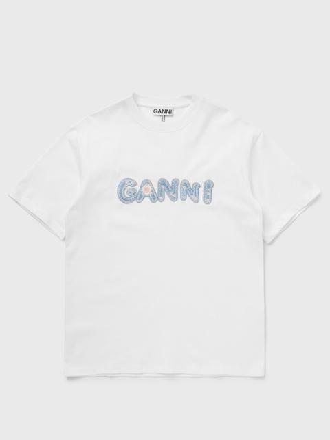 GANNI Heavy cotton Jersey Relaxed Fit Ganni EMB