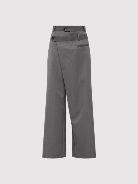 ST. AGNI Deconstructed Waist Pants - Pewter Grey