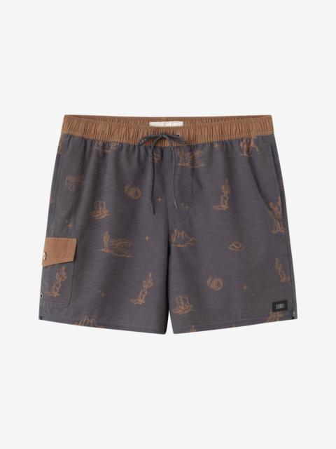 O'Neill Hermosa Retro 17" Elastic Waist Swim Trunks