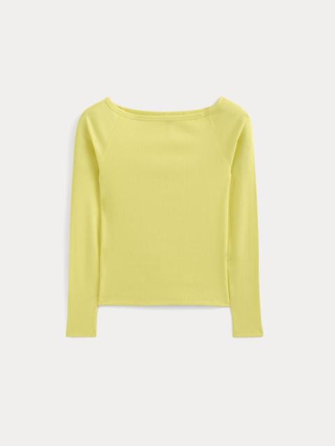 EVERLANE LUXE RIB BOATNECK TOP