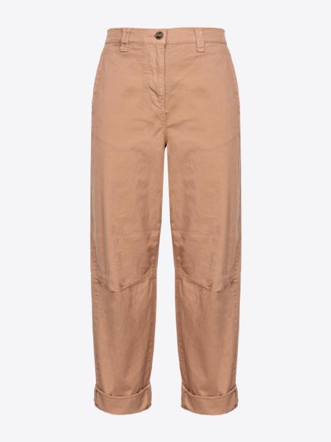 PINKO CAVALRY FABRIC CARROT TROUSERS