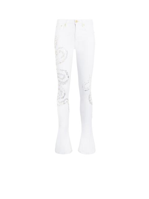 Roberto Cavalli Snake Embellished Jeans