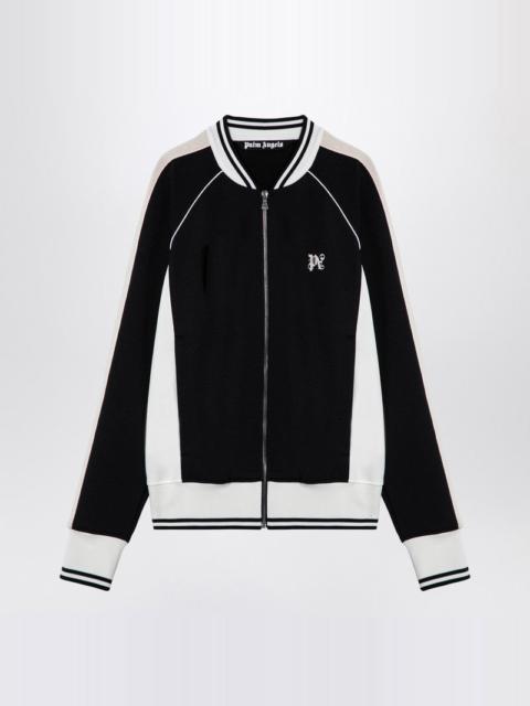 BLACK/WHITE ZIP SWEATSHIRT