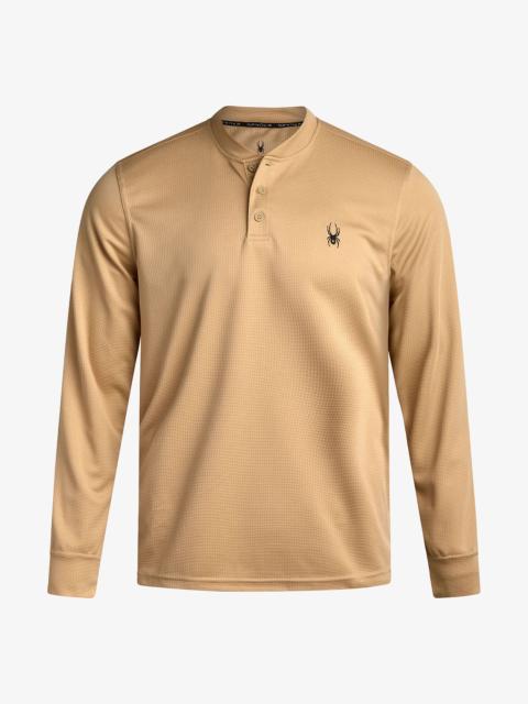 SPYDER Men's Long Sleeve Thermal Henley - Sand
