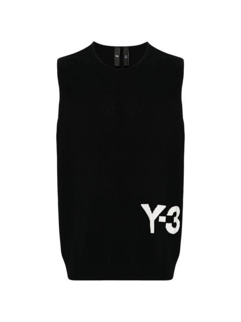 Y-3 x Adidas logo-intarsia vest