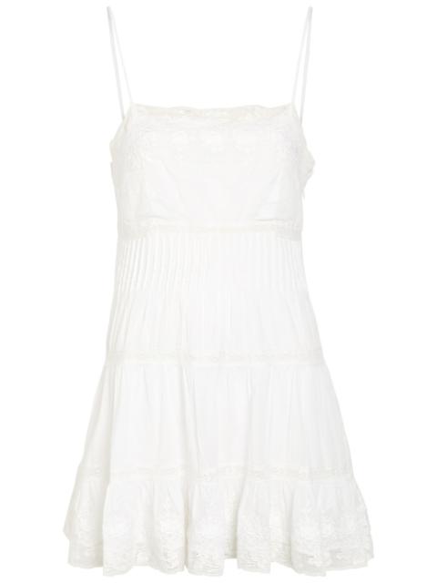 LoveShackFancy Loveshackfancy Zuri Embroidered Cotton Mini Dress