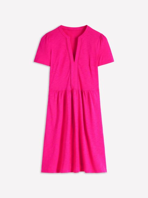 BODEN Naomi Short Jersey Dress-Pink Peony