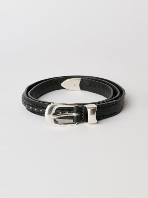 Our Legacy 2 cm Bullet Chain Belt Black Leather