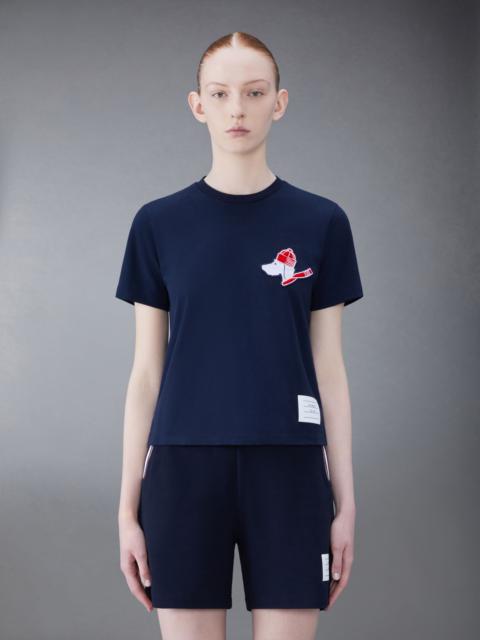 Thom Browne Festive Jersey Short Sleeve Button Hector Tee