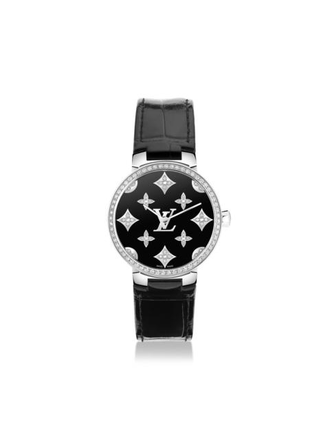 Louis Vuitton Tambour Slim Monogram Dentelle Black 33MM