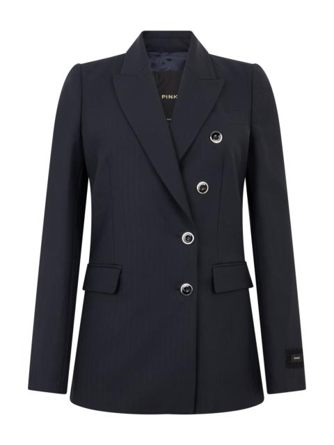 PINKO Pinko Structured Wool-Blend Blazer — Navy