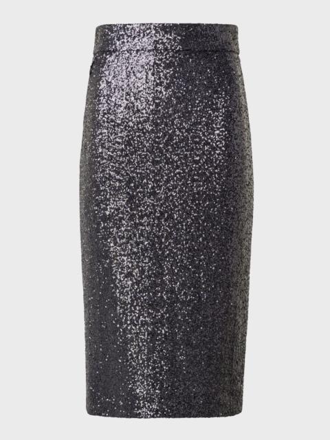 AKRIS Sequin Jersey Pencil Skirt