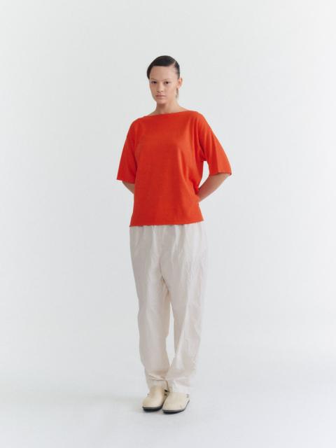 CASEY/CASEY ISA FINE KNIT TOP - JERSEY CREPE - SHOCK