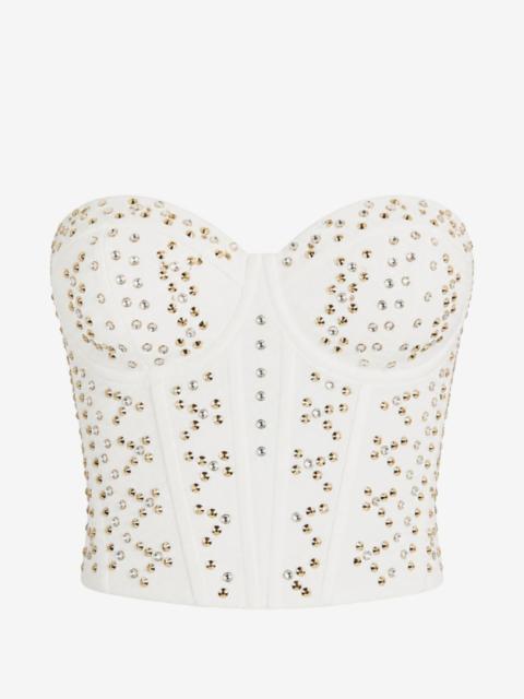 Temperley London Oberon stud-embellished corset top