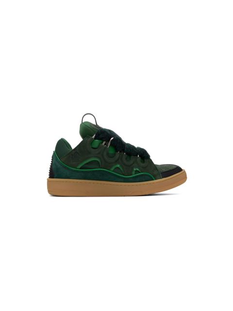 SSENSE Exclusive Green Leather Curb Sneakers