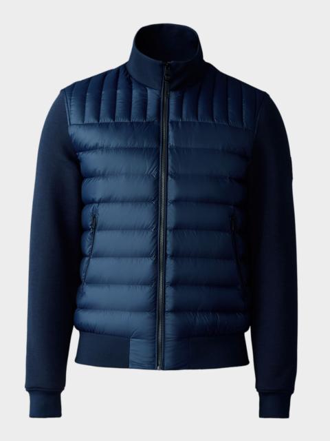 MACKAGE Men's Collin-R Down Mixed Media Bomber Jacket