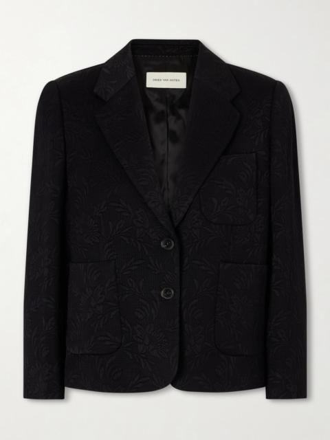 Dries Van Noten Bamis Matelassé Floral-jacquard Blazer