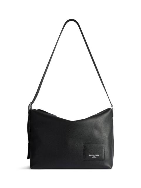 Men's Credit Large Messenger Bag in Black