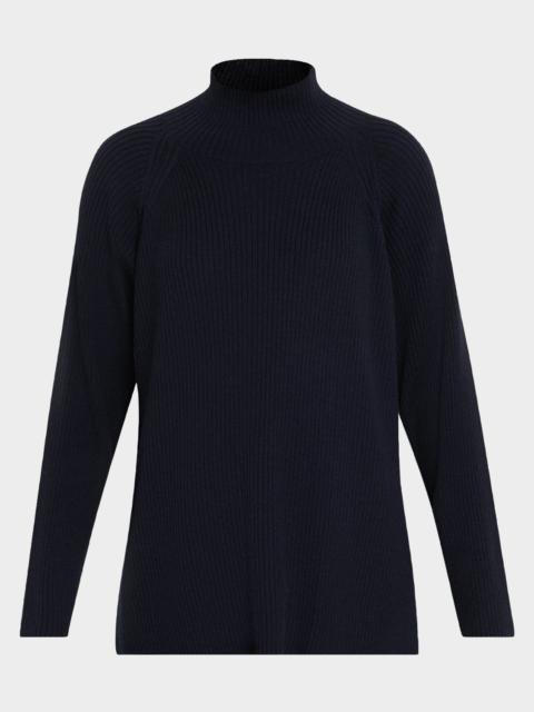 EILEEN FISHER Ribbed Merino Wool Turtleneck Sweater