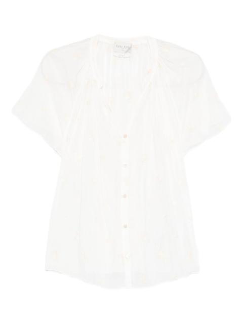 forte_forte buttoned floral shirt