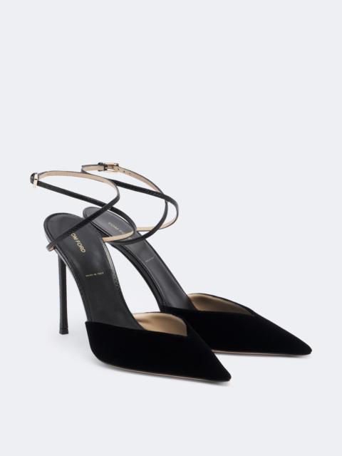 TOM FORD Selen velvet slingback pumps