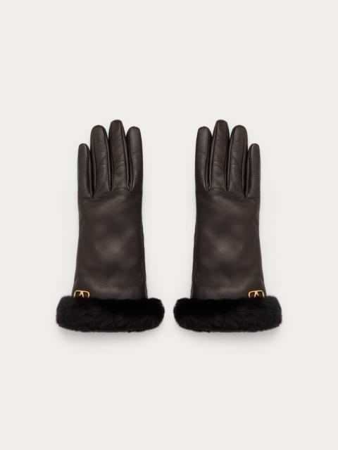 Valentino VLogo Signature Fur Gloves