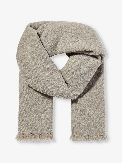 Rick Owens Melt bouclé-textured wool-blend scarf