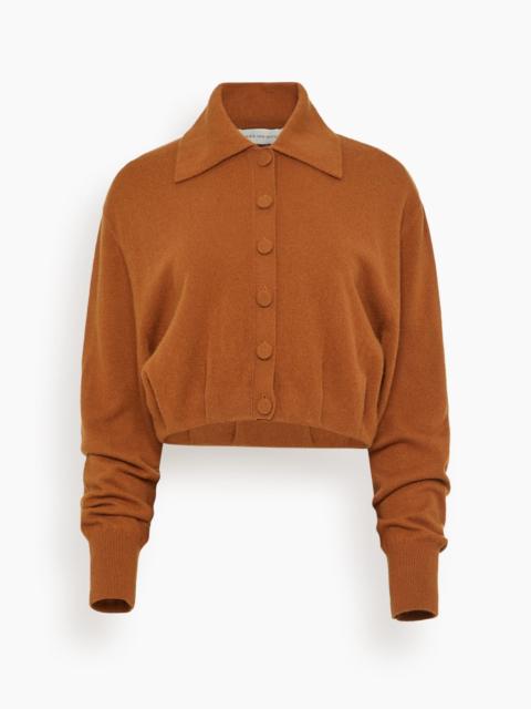 Dries Van Noten Tigre Cardigan in Rust