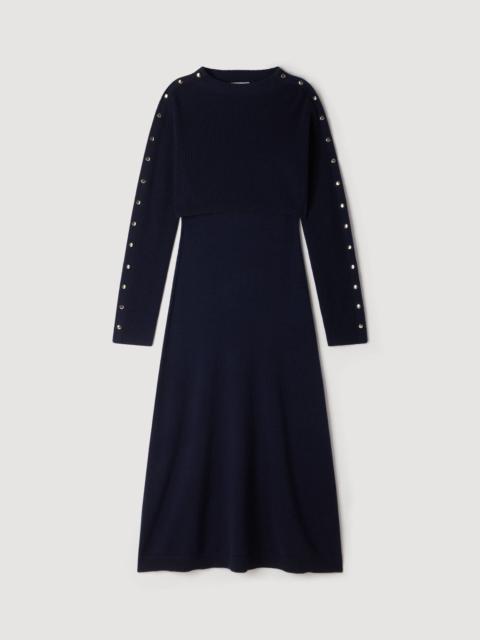 Sandro 2-IN-1 KNIT MAXI DRESS